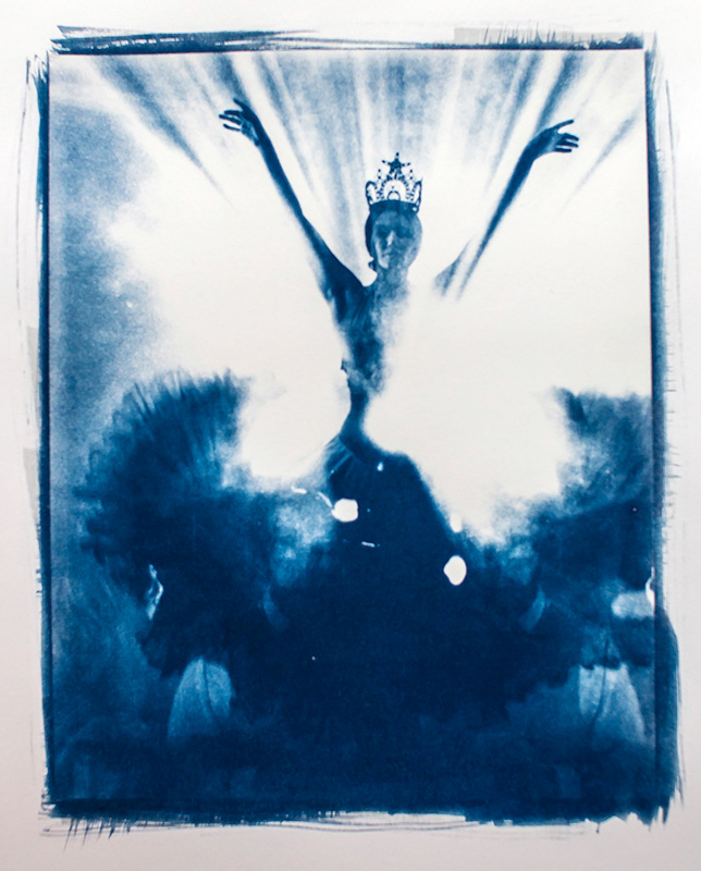 Jane Wiley •
She is Crowned Victory •
Gum Bichromate over Cyanotype Print