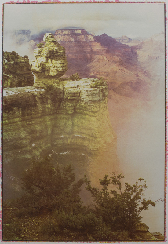 Tom Wise •
Grand Canyon with Fog Uplift, Az •
Gum Bichromate over Cyanotype Print