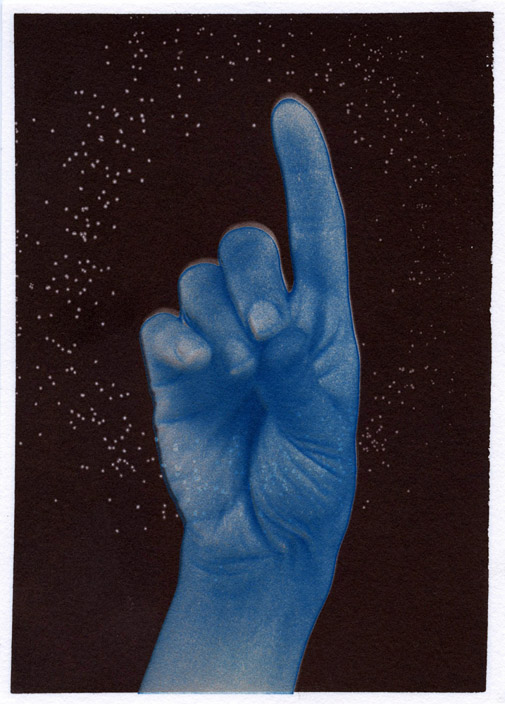 Adam Finkleston • Roeland Park, Ks. • Honorable Mention • 
Manifestation #4 •
Salted paper Print over Cyanotype •
$200
