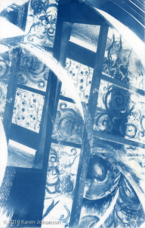 Karen Johanson • Bellingham, Wa. •
A New Perspective on Astoria •
Cyanotype