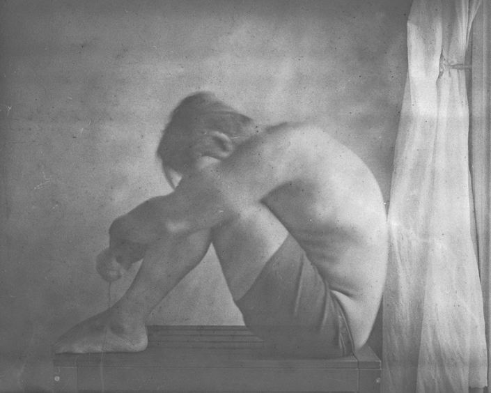 Kristofor Dahl •
Self Portrait #4 •
4x5 Glass Plate - Silver Gelatin Print •
$100 : $175
