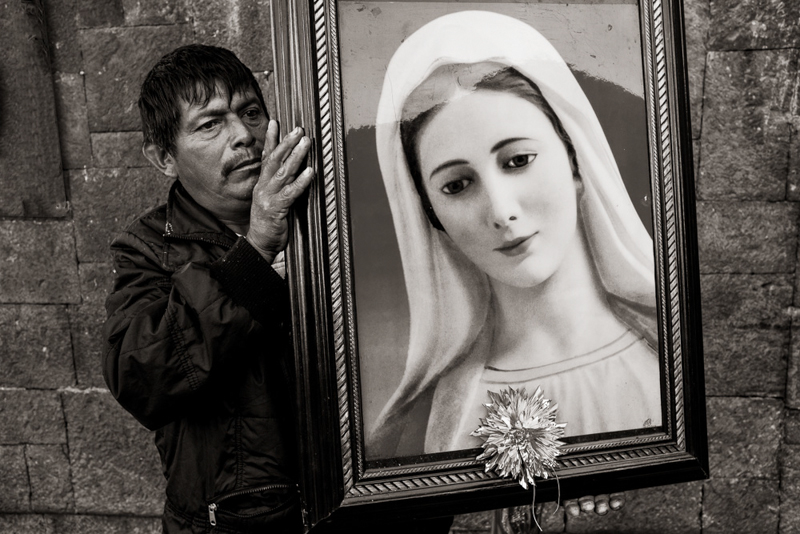 StanRaucher • Man with Portrait of the Virgin,  Mexico City