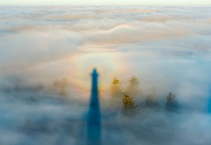 R.L. Potts •
Shadow on Fog: Astoria Column
