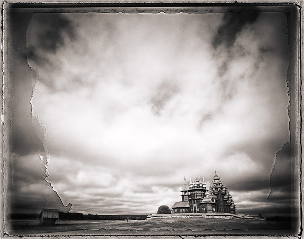 Michael Kirchoff  - Transfiguration Cathedral Compound, Kizhi, Russia - 7.5 x 9.5 on 8.5 x 11 - Pigment Ink Print - $125