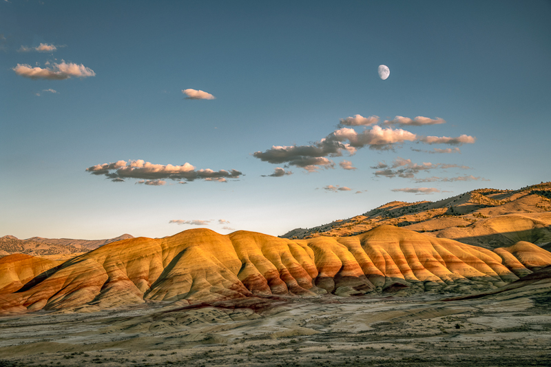 Moonrise Over the Painted Hills