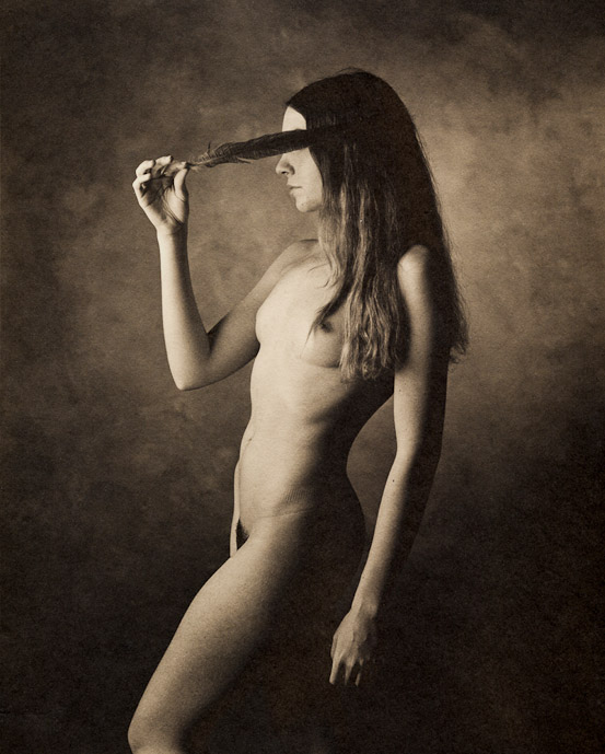 Ray Bidegain -  
Nude Portrait with Feather
